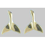 14k Gold Whale's Tale Post Earrings 2.1g